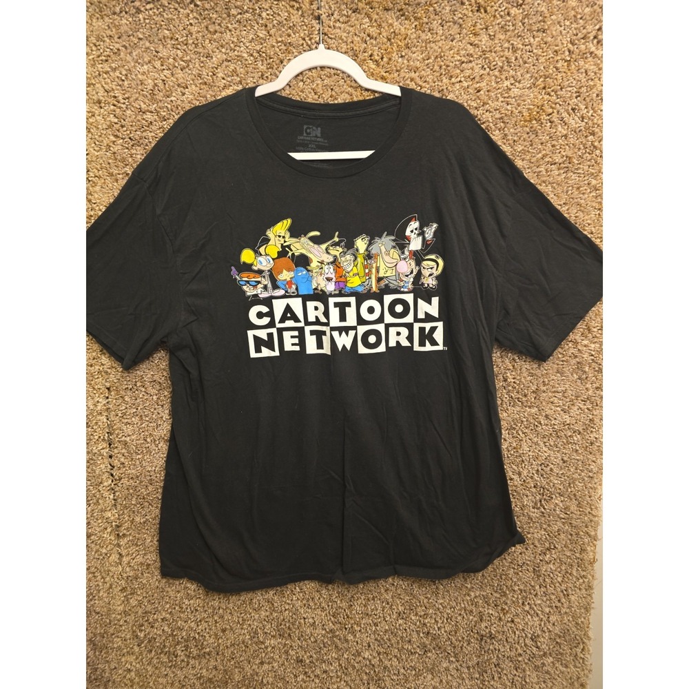 Cartoon Network Characters Graphic Tee Black XXL Retro Style
